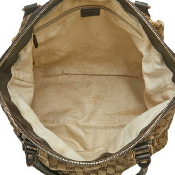 Gucci GG Tote beige brown leather - Picture 9 of 11